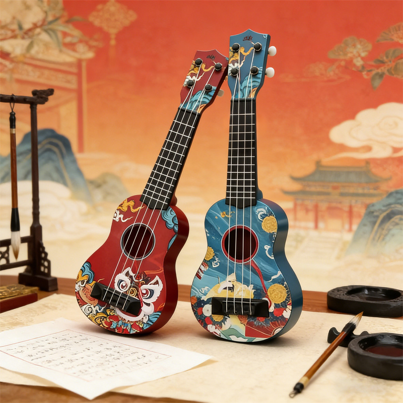 Ukulele Beginner Kit - قيثارة صغيرة مقاس 17.5 بوصة، طقم