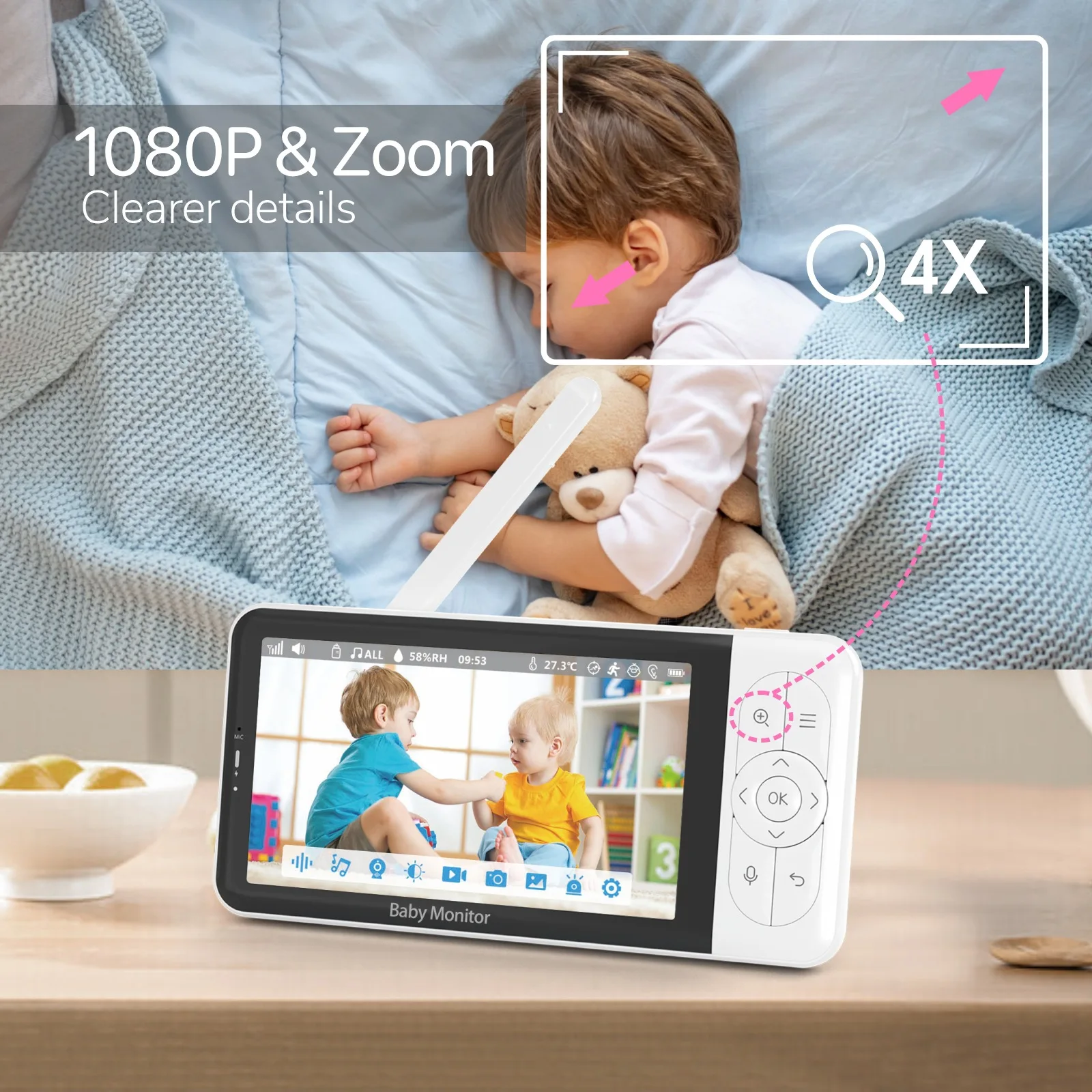 شاشة مراقبة الأطفال بالفيديو 5 - مراجعة Zoom Audio Music وسعره