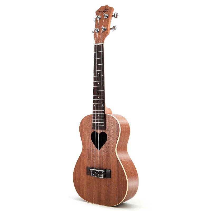 أوكوليلي 23 بوصة بنمط قلب من خ - مراجعة Ukulele Beginner Kit وسعره